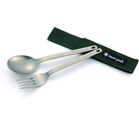 Snow Peak Whopper Weapon Fork & Spoon SCT-002 W/ Green Case 2sets Japan #1066