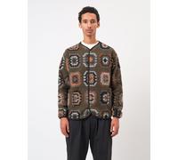 Snow Peak Wool Jacquard Cardigan - Olive Green - Green / L
