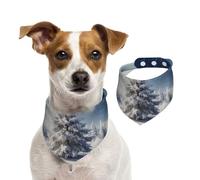 Snow Pine Tree Christmas Dog Bandanas,Summer Bandanas for Dogs Washable Adjustable Dog Triangle Scarf Bibs Cute Pet Bibs for Medium Large Dogs Puppy and Cats Small
