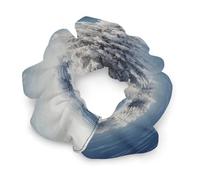 Snow Pine Tree Christmas Satin Scrunchies Fluffy Hair Ties Soft Jumbo Scrunchy Large Thick Elastic Hair Bands Cute Satin Hair Scrunchies Ideal Gift for Women Hair Accessories Decor