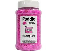 Snow Pixie Foaming Salts - 500g - Dead Sea, Epsom & Himalayan Salt Blend - Muscle Soak - Sweet Scent - Vegan Friendly - Puddle of Wax - Made in The UK