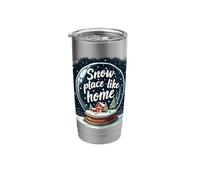 Snow Place Christmas Globe Cozy Winter Stainless Steel Insulated Tumbler