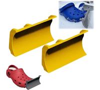 Snow Plow Charm Attachments 2 Pack for Crocs Shoes, Silicone Snow Plough Charms for Crocs Accessories, Funny Shoe Decor Snow Removal Accessories (Yellow)