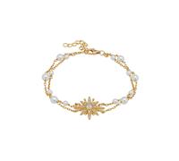Snow Queen Double Strand Pearl Bracelet Gold Latelita White One Size