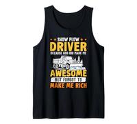 Snow Removal GOD DID Make ME Awesome Funny Snow Plow Tank Top
