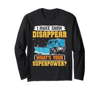 Snow Removal I Make Snow Disappear Funny Snow Plow Long Sleeve T-Shirt