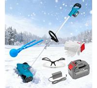 Snow Removal Machine, Cordless Snow Shovel, 35cm Clearing Width, 8m Throwing Distance, Lightweight and Portable for Outdoor Use