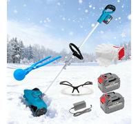 Snow Removal Machine, Cordless Snow Shovel, 35cm Clearing Width, 8m Throwing Distance, Lightweight and Portable for Outdoor Use