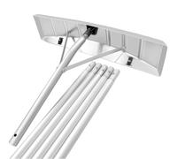 Snow Roof Rake, 4.66'-20' Extendable Rake for Snow Removal, Snow Shovel with Wheels and 26 in Aluminum Blade, for House Roof, Also for Leaves Debris Removal