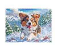 Snow Saint Bernard 500 Piece Pack DIY Jigsaw Puzzle Collectors Ultra Difficult Educational Decorative Puzzle Gifts for Adults Birthday Sturdy Paperboard 500 PCS