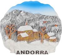 Snow Scene Andorra 3D Fridge Magnet Tourist Souvenir Refrigerator Decoration Magnet Hand Painted Craft