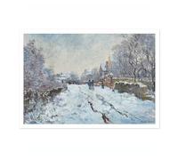 Snow Scene At Argenteuil Claude Monet Art Print, Classic Art Painting Poster, Impressionism Art Exhibition Modern Wall Art, Minimalist Home Decor Picture Artwork, A2 (Print Only) - 59.4x42cm