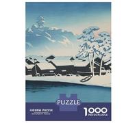 Snow Scene at Dawn 1000 Piece Jigsaw Puzzle, Historic Square Architecture, Screen-Free Fun, Matte Printed Jigsaw, for Travel Lovers, 52x38cm/1000pcs
