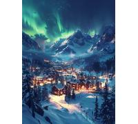 Snow Scene Diamond Art Kits Adults, 5D Diamond Painting Kits for Adults Beginners Mountain, DIY Full Drill Cross Stitch Crystal Art, Crafts and Paintings for Home Wall Decor Gifts 90x120cm P-7066