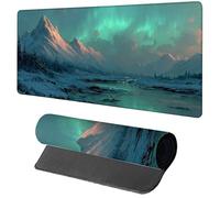 Snow Scene Gaming Mouse Mat 1600x800x3mm, Starry Sky Mouse Pad Large, Desk Mat with Stitched Edge, Mousepad with Non-Slip Rubber Base, Office Accessories, Keyboard Pad, for Gamer PC Accessories 4-8268