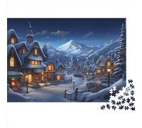 Snow Scene Jigsaw Puzzle - 1000 Piece Winter Themes Home Décor, Relaxing Brain Game & Premium Puzzle (Engaging Challenge, 12+)