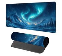 Snow Scene Mouse Mat, Mouse Pad 800x400x3mm, Desk Mat Large, XXL Gaming Mousepad, Desk Accessories Keyboard Pad, Office Accessories Gaming Mousemat, for PC Laptop Office Large Mousemat, Blue 0-5449