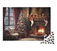 Snow Scene Wooden Jigsaw Puzzle - 1000 Piece Winter Themes Home Décor Art, Brain Game & Mental Stimulation (Relaxing Hobby, 12+)