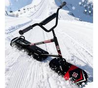 Snow Scooter with 360° Rotating Rear Skis for Agile Maneuvering - Beginner-Friendly Dual Ski Design, Reinforced Aluminum Frame & 5-Layer Maple Wood Core for Durability, Holds Up to 220 lbs