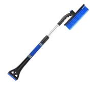 Snow Scraper - Long Range Extendable Scrapers, Foam Grip Winter Brushes, Sturdy Bristle Head, Integrated Squeegee and Clearing Function, Seasonal Accessory for Auto Window
