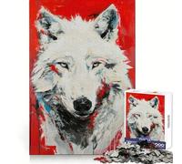 Snow Shadow Wolf 1000 Pieces Jigsaws Adults Puzzles Brain Workout Toy Soft Relax Image Assembly Lovely Present (38x26cm)