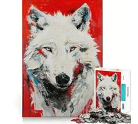 Snow Shadow Wolf 1000 Pieces Jigsaws Adults Puzzles Brain Workout Toy Soft Relax Image Assembly Lovely Present (38x26cm)