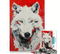 Snow Shadow Wolf Jigsaw Puzzles 1000 Pieces for Teenagers Logic Game Warm Time Precise Cut Art Collection Piece (38x52cm)