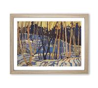 Snow Shadows By Tom Thomson Classic Painting Framed Print | A2 Oak Framed Wall Art | Ready to Hang | Classic Landscape Picture | Living Room Bedroom Lounge Office