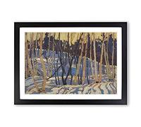 Snow Shadows by Tom Thomson Framed Print | A2 Black Framed Wall Art | Ready to Hang | Modern Landscape Picture | Living Room Bedroom Lounge Office