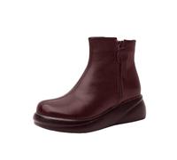 Snow Shoes for Women British Style Boots Ladies Comfort Casual Water Resistant Shoes Women's High Performance Warm Booties Soft Comfortable Can Adapt To The Cold Harsh Environment Extra Wide Booties