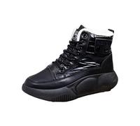 Snow Shoes for Women British Style Boots Women Comfortable Classic Water Resistant Shoes Boot Fashion Casual Sneakers Breathable Flat Casual Winter Padded Warm Boot Womens Tall Winter Booties Black