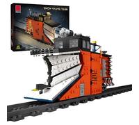 Snow Shovel Train Building Blocks Set (945PCS), City Engineer Vehicle Model with Railway, STEM Educational Toy, Birthday for Adults & Kids 14+
