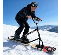 Snow Skateboard for Adults and Kids, Beginner Snowboard Sled with 360° Steering & 150kg Capacity, Snow Scooter with Reinforced Frame, All-Terrain Snowmobile, Easy to Use