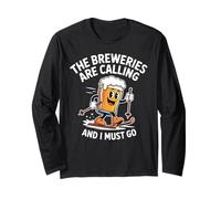 Snow Skiing Craft Beer Drinking Breweries Calling I Must Go Long Sleeve T-Shirt