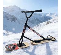 Snow Skis Scooter with 360° Agile Steering & Dual Blades, Supports Up to 330lbs, All-Terrain Snowmobile for Winter Adventures