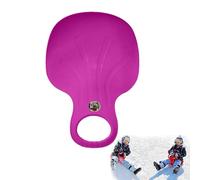 Snow Sled Board for Kids and Adults, Durable Plastic Snow Slider, Multifunctional Bum Seat Sledge, Lightweight Snowboard Sled, Sledges & Toboggans for Skiing, Winter Outdoor, Grass, Sand (Purple)