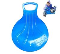 Snow Sled Board with Handle, Kids Plastic Snow Sledge, Disc Child Skiboard, Snowboard Sleds for Children Winter Outdoor Toys Play on Ice, Grass and Sand (Blue-1)
