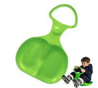 Snow Sled Board with Handle, Kids Plastic Snow Sledge, Disc Child Skiboard, Snowboard Sleds for Children Winter Outdoor Toys Play on Ice, Grass and Sand (Green)