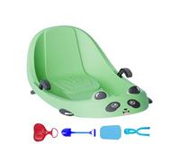 Snow Sled for Kids - Family-Friendly Winter Sport - Toboggan Snow Sled Built-in Brake - for Cold Weather Girls Children Preschoolers Snowy Hills Park Backyard Playground