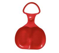 Snow Sled Large Plastic Butt Slider Sledge for Kids, Skiing Board with Handle Portable Winter Skiing Boards for Snow Grass Sand Saucer Sled Luge for Boys Girls (1, Red)