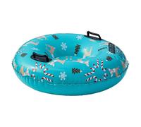 Snow Sled - Reindeer Pattern Inflatable Design, Durable PVC Build Easy Handling, Compact Fold Design, Non Slip Winter Sports Sledding Equipment For Men Women Children | Yard Park Seasonal Activities