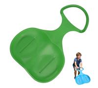 Snow Sled Snow Luge with Handle, Grass Sand Sliding Sled Sleigh Winter Toy Skiing Board Downhill Sledge, Kids Ski Board Plastic Snowboard, for Kids Adults (Green)