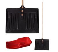 Snow Sledge and 1.3m Snow Shovel Bundle - Pusher, Scooper, Mucking Out Emergencies | Plastic Ski Board, Pull Strap - Skateboard for Outdoor Snow, Skiing Board, Speeder, High-Performance