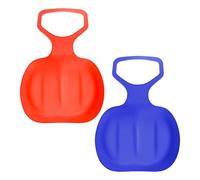 Snow Sledge Board,2 Pcs Snow Sled Board with Handle,Kids Heavy Duty Snow Sledge,Disc Child Skiboard,Snowboard Sleds for Children Winter Outdoor Toys Play on Ice Snow Grass and Sand (Red Blue)