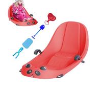 Snow Sleigh For Kids | Winter Sports With Back Support | Toboggan Snow Elk Built-in Brake - For Boys And Girls In Preschool Age On Snowy Slopes In Park