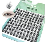 Snow Soft Segmented False Bundles Eyelashes DIY Individual Clusters Volume Lash Extensions Natural Makeup Fluffy Lashes Supplies (Snow-Green, 13mm)