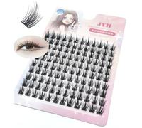 Snow Soft Segmented False Bundles Eyelashes DIY Individual Clusters Volume Lash Extensions Natural Makeup Fluffy Lashes Supplies (Snow-Pink, 11mm)