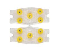 Snow Spikes, Cleat Ice Grippers, Metal Studded Soles, High Elasticity Material, Fall Prevention Category, Portable Attachment for Hiking Trekking Jogging Mountaineering Cold Weather Gear Yellow