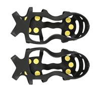 Snow Spikes for Shoes | Anti Slip Shoe Traction Grippers - 9-Teeth Ice Snow Grippe | for Outdoor Work Winter Commuting Hiking Fishing Walking Climbing Mountaineering Morning Parking Lots Public Areas