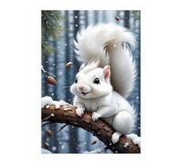 Snow Squirrel Jigsaw Puzzles for Adults 500, Fun Challenging Educational Games, Difficult Jigsaw Puzzles for Adults, Puzzle 500 Pieces